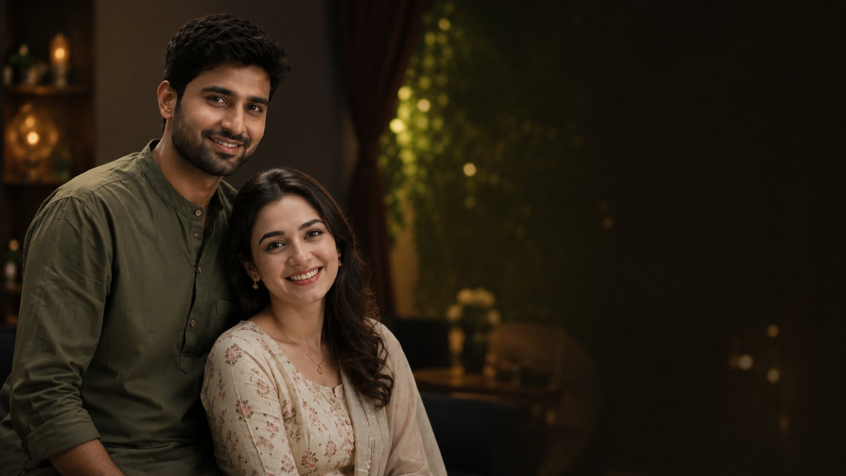 A happy Catholic couple at their engagement